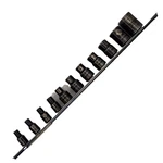 Stanley 11pc Black Chrome Sockets 6pt & 12pt 1/4" 3/8" Drive On Rail. Fixed Price $29.74.