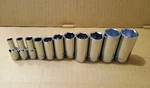 Dewalt 11 Piece Sae Deepwell 6 Point Socket Set For 3/8" Inch Drive. Fixed Price $29.94.
