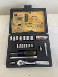 Craftsman 33236 Socket Set 3/8 And 1/4 Dr 22 Piece Usa Made In Case Sae. Fixed Price $25.00.
