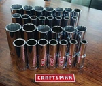 28 Pc Craftsman 1/2" Sae/metric 12pt, Deep, 3/8-1 1/8" + 10 Mm -24,27mm. Fixed Price $94.25.
