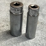 Lot Of 2 Snap-on 1/4 Drive Deep Sockets 9/16 And 7/16. Fixed Price $35.00.