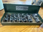 S-k Tools 60632 3/8" Drive 7 Point Flex Swivel Sockets 3/8"-3/4" W/ Case. Fixed Price $105.00.