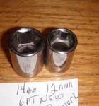 2 Vtg 12-14 Mm Craftsman 3/8" Dr New 6 Pt. All Inverted-g1-socket Usa Free Ship. Fixed Price $16.85.