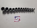 13pc Snap-on Tools 1/2" Drive Sae 12pt Shallow Socket Set 3/8" - 1-1/4". Fixed Price $319.99.
