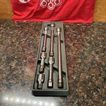 Snap-on 3/8" Chrome Knurled Extension Set (pakty093) 0833157 (look). Fixed Price $149.99.