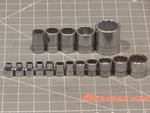 Snap On 17pc British Standard Whitworth 3/8 1/2 Drive Socket Set 4ba 9/16bs 3/4w. Fixed Price $465.49.
