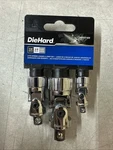 New Diehard 3pc Spring Loaded U-joint Set Pn: Dhp55168. Fixed Price $15.00.
