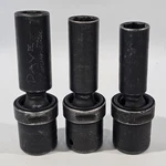 Snap-on Simb 1/2" Drive 6 Point Deep Impact Swivel Socket Set Sae Usa 3 Piece. Fixed Price $79.99.
