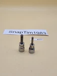 Snap-on Tools Fa8e 3/8 Dr 1/4 + Fa6e 3/16" Chrome Hex Bit Socket Drivers Usa. Fixed Price $22.99.