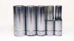 Lot Of 5 Sae Benchtop Deep Well Sockets 3/8" Drive 6 Pt To 3/4" Cr-v Taiwan. Fixed Price $6.00.