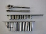 Vintage Craftsman Tools Usa 1/4" Drive 21pc Sae/metric Socket Wrench Set. Fixed Price $59.99.