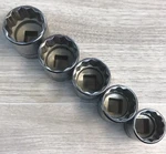 Snap-on Tools Usa 3/8" Drive Sae Shallow 12 Pt Chrome 5 Pc Socket Set F201-f281. Fixed Price $129.97.