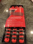 Snap On Ka38r3l13rd 3/8 Drive 3 Row Twist Lock Tray, 13 Long Red. Fixed Price $89.95.