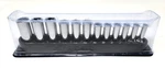 Snap On 12 Piece Metric 3/8 Deep Chrome Socket Set Sfsm 8-19mm + Magnetic Tray. Fixed Price $149.95.