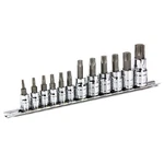 Powerbuilt 12 Pc. Torx Bit Socket Set, Star Bit, 1/4"&3/8"&1/2" Drive -. Fixed Price $42.95.