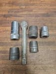 Q52- Vintage Sockets Sae 3/4 Drive - All Usa Bonney & Williams Ext. Fixed Price $39.99.