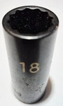 Matco Usa Bdup18m2 3/8" Drive 18mm Metric 12 Point Deep Impact Socket Nos. Fixed Price $22.00.