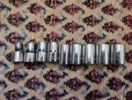 Craftsman 9pc 1/2 Drive 6pt Sae Sockets Usa 7/8 13/16 3/4 11/16 5/8 9/16 G2. Fixed Price $45.00.