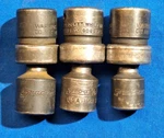 Snap-on 3 Pc Sae 3/8" Drive 6pt Shallow Swivel Impact Socket Set 5/8" 9/16" 1/2". Fixed Price $77.50.