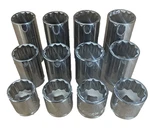 Tekton 3/8 Dr 21 22 23 24mm 12pt Shallow Mid Deep Socket Combo Add-on Chrome. Fixed Price $49.99.