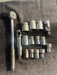 Blackhawk Tools 1940's 15 Pc 1/2" Drive Socket Set 7/16" - 1 1/16" 49997 Ratchet. Fixed Price $175.95.