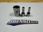 Snap-on Tools 3pc 1/4" Drive Sae 6pt Semi-deep Add-on Sockets Tms04 Tms05 Tms20. Fixed Price $109.95.