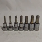 Snap-on 7pc 3/8" Drive Metric Hex Bit Socket Set 4-10 Mm Fam4e-fam10e, Bn4372. Fixed Price $75.00.