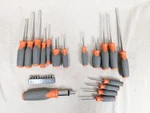 Hdx Screwdriver Set Multi-bit And Fixed-blade Orange Grey Ergonomic Handles Tool. Fixed Price $9.95.