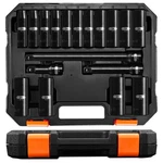 18-piece 1/2 Inch Drive Deep Impact Socket Set, Standard 6 Point Metric Sizes.... Fixed Price $51.16.