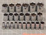 Snap On 23pc Metric 1/2" Drive Shallow Socket Set 10mm 32mm 6pt 6 Point Dr. Fixed Price $595.19.