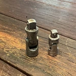 Snap On 3/8 & 1/2 - Drive Universal Joint Swivel Adapter Set Fu8a S8 Dr. Fixed Price $40.00.