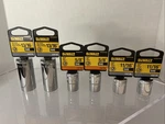 Dewalt 6 Piece Set Of Sockets: 2 Each 3 Different Sizes Sae (2 Deep Sockets). Fixed Price $30.00.