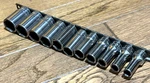Snap On Tools Semi Deep Metric 8mm-19mm Socket Set 3/8 Drive Lot 6-pt Rail Usa. Fixed Price $190.00.
