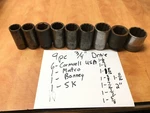 Vintage Cornwell Usa S-k Matco Bonney Sockets 3/4" Drive 1-1/8 To 2" Lot Of 9. Fixed Price $99.99.