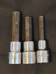 Mac Tools 1/2" Drive 3pc Sae Hex Bit Socket Set 5/16" 7/16" 1/2", Vh, Usa. Fixed Price $42.37.
