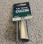 Allen Tool 12214 3/4" Socket 1/2" Drive 12pt Made In Usa Nos. Fixed Price $2.50.