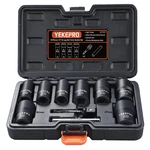 Yekepro 10pcs Bolt Nut Extractor Set, 1/2" Drive Impact Twist Lug Removal. Fixed Price $66.25.
