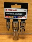 Jobsmart 1038934 1/4 In., 3/8 In. And 1/2 Drive Set, Universal Joint, 3 Pc.. Fixed Price $16.96.