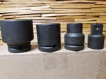 Wright Tool-impact Sockets (6-point) & Adaptor (new) See Sizes Below-qty. 4 Pc.. Fixed Price $46.00.