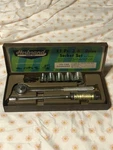 Herbrand 11-pc 3/8" Drive Sae Socket Set Ratchet Extension Spark Plug Metal Box. Fixed Price $37.00.