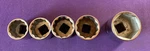 Lot Of 5 Used Craftsman 1/2 In Drive Shallow Usa Sockets 47512-47515 & 44069 U. Fixed Price $39.99.
