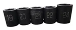 5 Pc Matco 1/2 Drive Impact Socket Set Metric (adv) 19 - 24 Mm. Fixed Price $75.00.