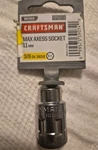 Craftsman Max Axess 3/8" Drive 11mm 6 Pt Go-thru Pass-through Socket 29271 Nos. Fixed Price $12.88.