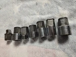 Snap-on Tools 7-piece Pass-through Alignment Socket Set Wa28-22 To Wa28-28. Fixed Price $65.00.