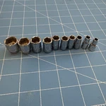 Mac Tools 10pc 1/4 Drive 6 Pt Shallow Sae Socket Set 3/16 To 9/16 M66r-m186r. Fixed Price $95.96.