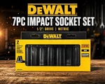 Dewalt 1/2" Drive Metric 7 Piece Black Oxide Impact Socket Set Dwmt81609. Fixed Price $26.95.