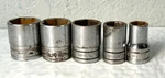 Snap On 5pc 1/2" Drive 6 Pt Shallow Sockets - 5/8" 7/8" 15/16" 1". Fixed Price $39.99.