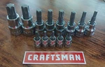 Craftsman 13 Pc 1/4 3/8 1/2 Dr Torx Bit Driver Socket Set T8-t60 New. Fixed Price $37.75.