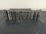 #ap887 Snap On Tools 1/2" Drive 6 Point Deep Metric Impact Socket Set Simm. Fixed Price $155.76.