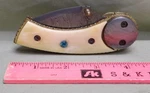 Custom Made Lock Back Folder Damascus Steel Blade&bolster, Buffalo Bone Scales. Fixed Price $149.95.